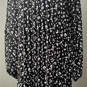 Nine West Black and White Midi Dress